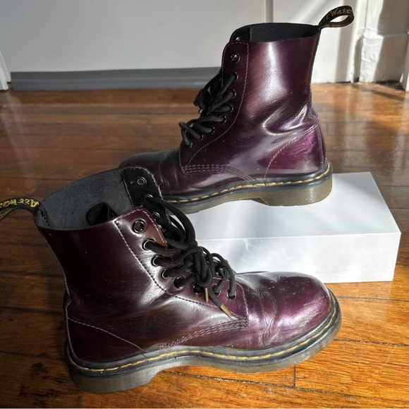 Dr. Martens Purple Combat Boots - Picture 2 of 7